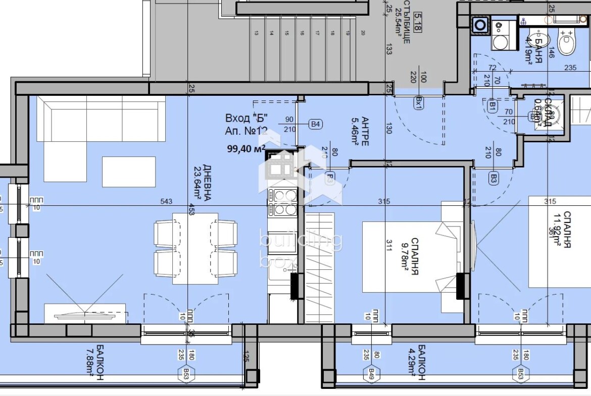 Тристаен апартамент - Манастирски Ливади-Изток - 0