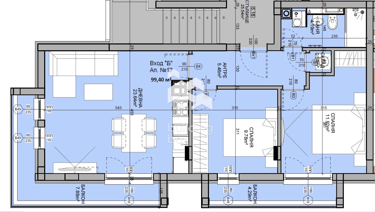 Тристаен апартамент - Манастирски Ливади-Изток - 0