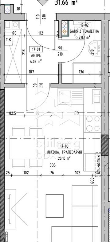 Едностаен инвестиционен апартамент - кв. Малинова долина - 0