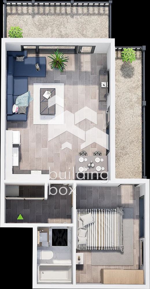 Двустаен апартамент в нов затворен комплекс - кв. Христо Смирненски - 0