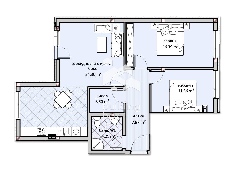 ТРИСТАЕН апартамент в новострояща се сграда - 0