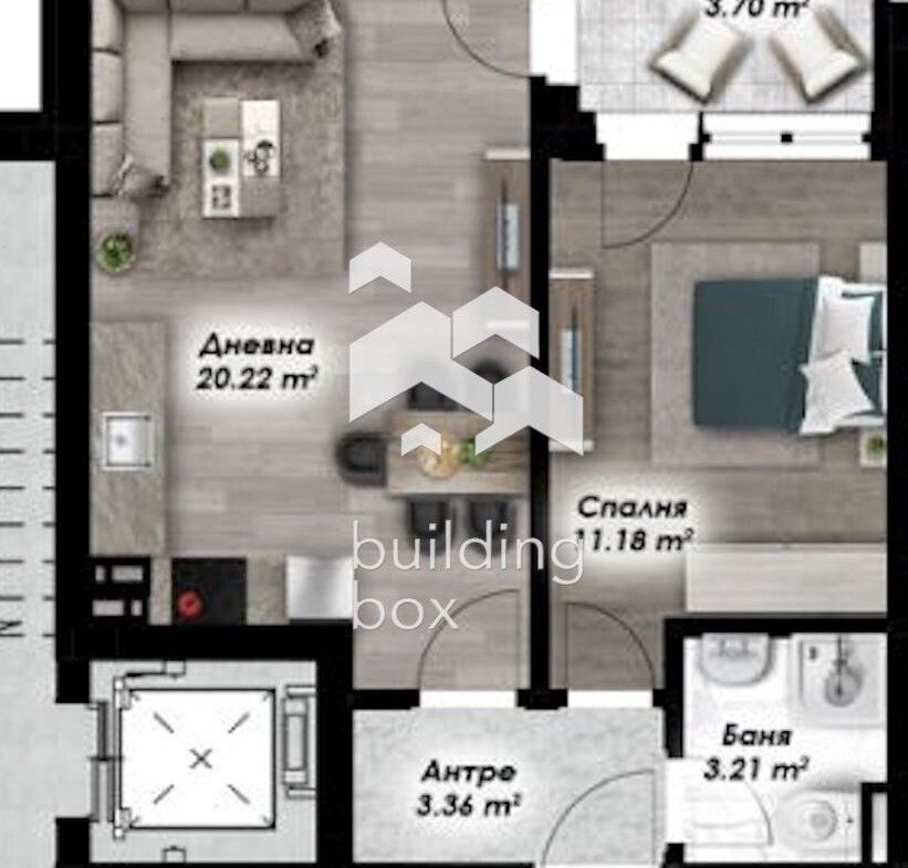 Двустаен апартамент в кв. Остромила - 0