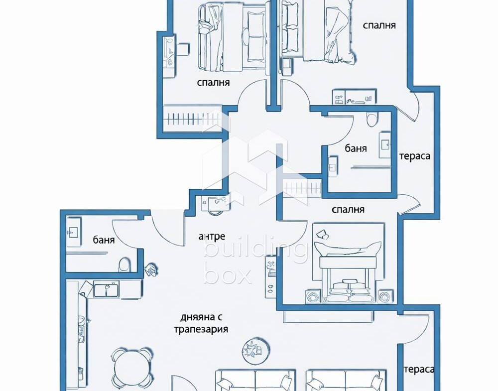 Апартамент с 3 спални в сграда с Акт 16 - 0