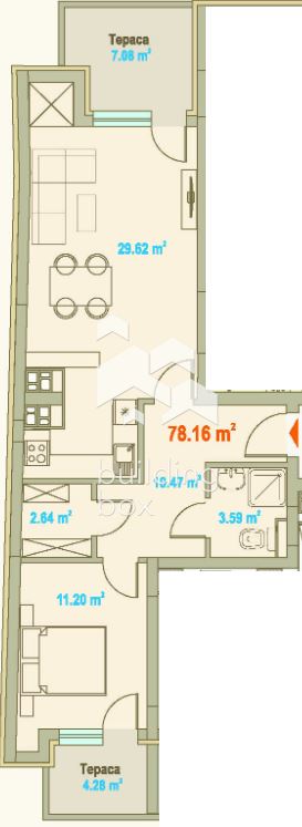 Двустаен апартамент 600м. от метростанция Опълченска - 0