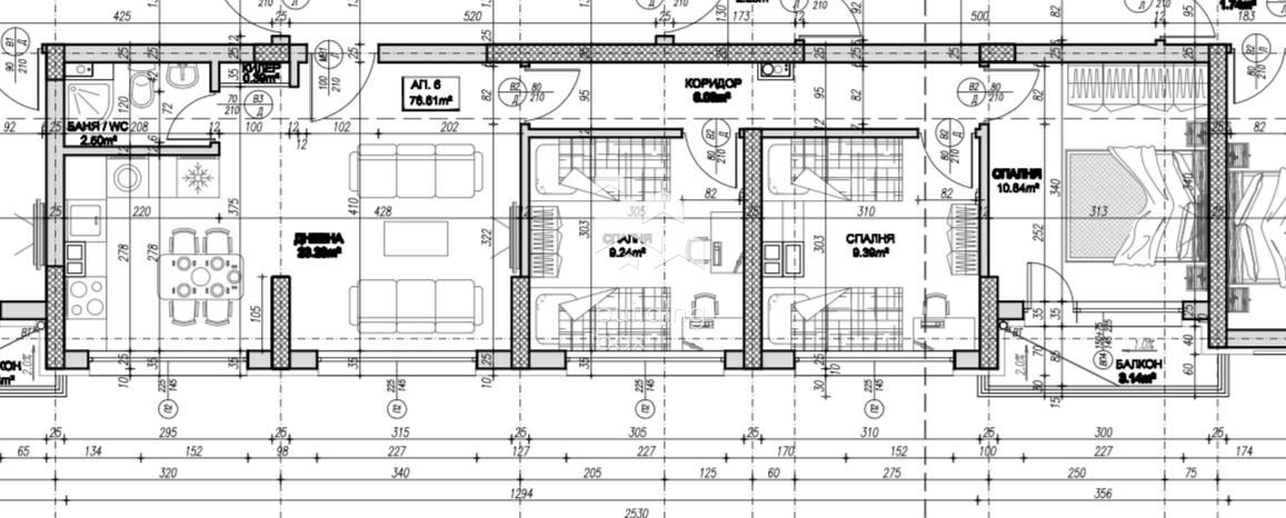 Апартамент с 3 спални - ж.к. Сухата река - 0