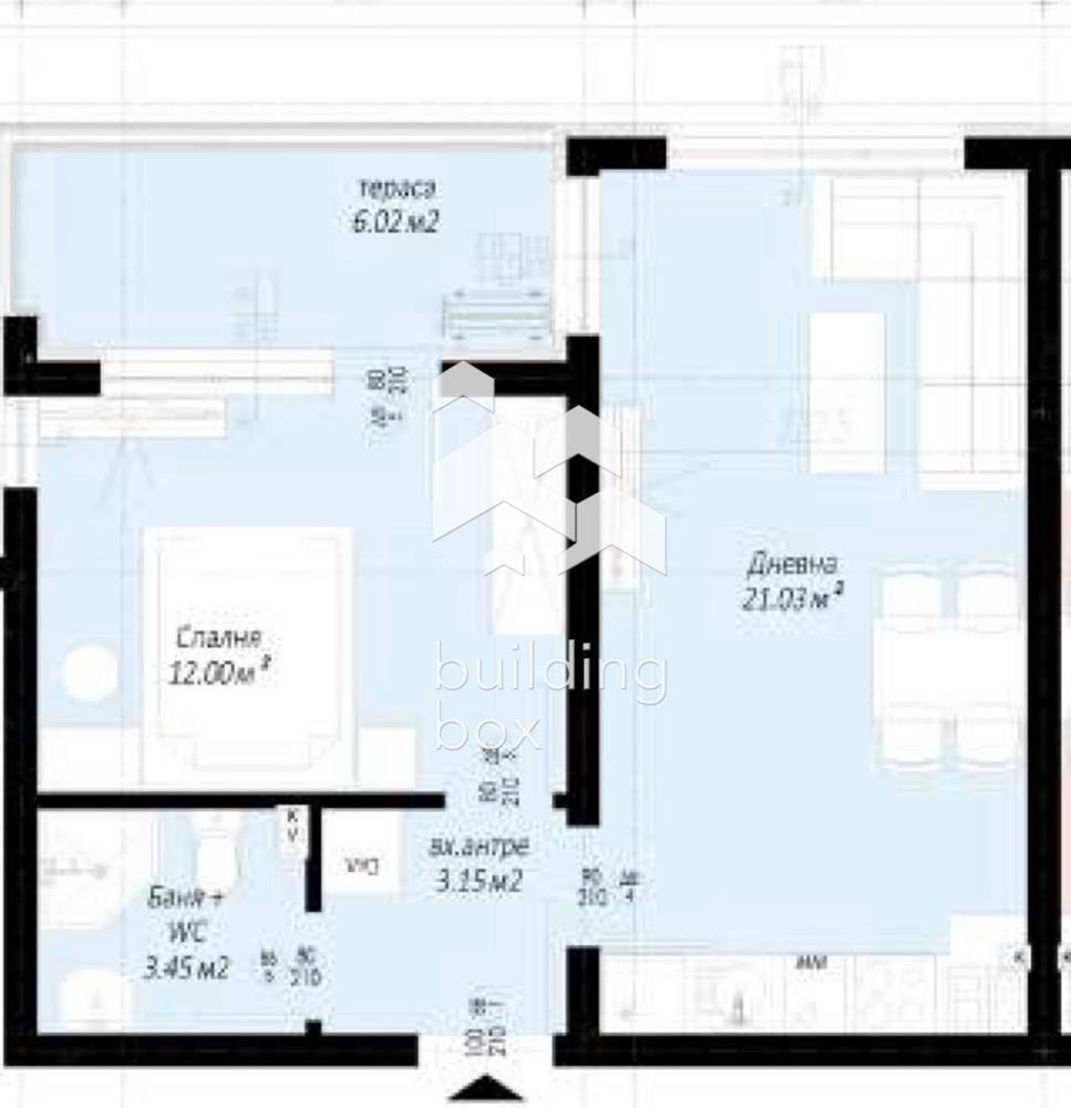 Двустаен апартамент в жилищен комплекс „Мираж парк“ в гр. Пловдив. - 0