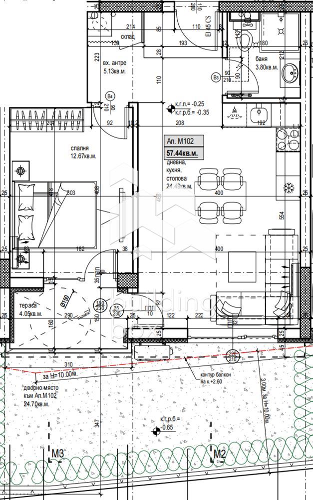 Двустаен апартамент в нов комплекс - кв. Христо Смирненски - 0