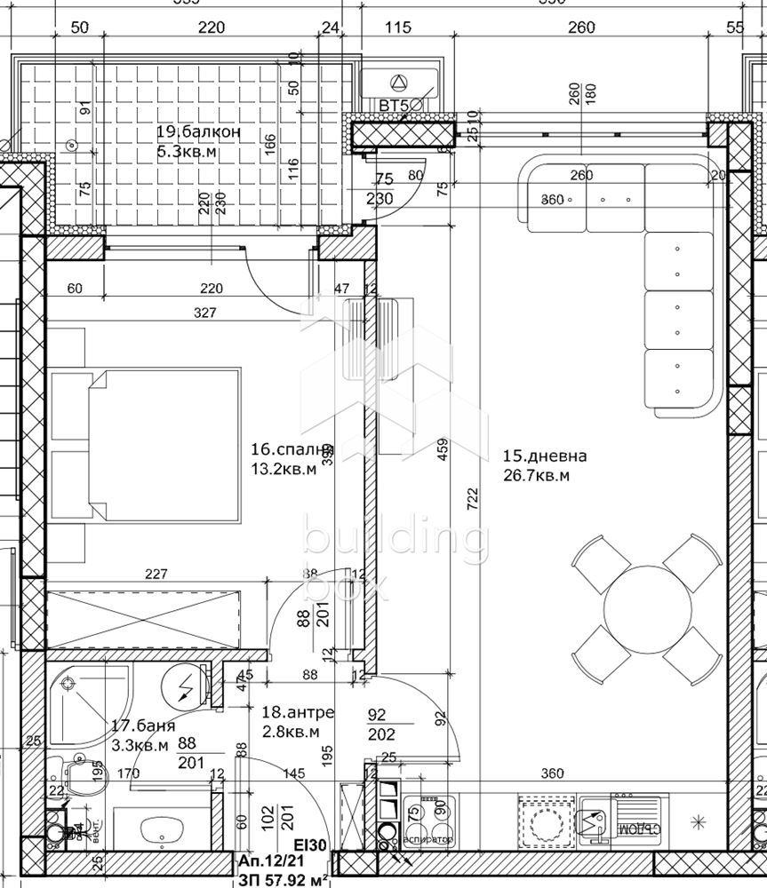 Двустаен апартамент с акт 14 - 0