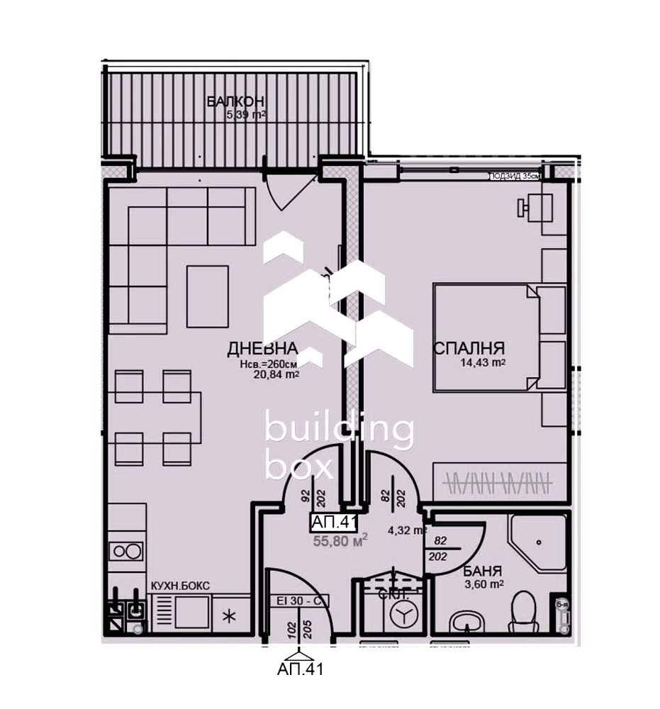 Двстаен апартамент в нова модерна сграда – в близост до „Лъвов мост“ - 0