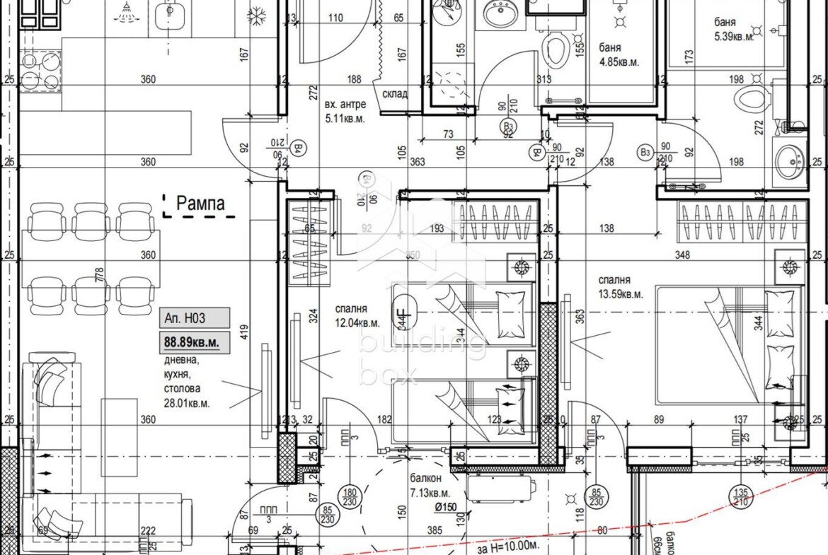 Тристаен апартамент в нов комплекс - кв. Христо Смирненски - 0