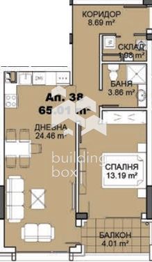 Двустаен апартамент в кв. Карпузица - 0