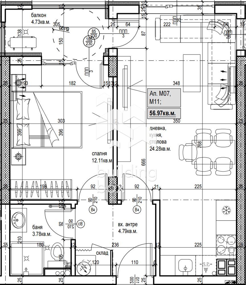 Двустаен апартамент в нов комплекс - кв. Христо Смирненски - 0