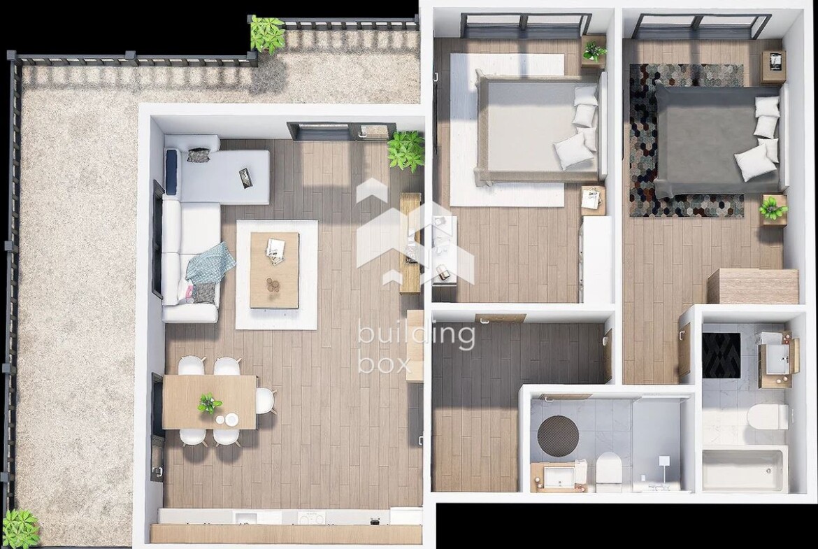 Тристаен апартамент в нов затворен комплекс - кв. Христо Смирненски - 0