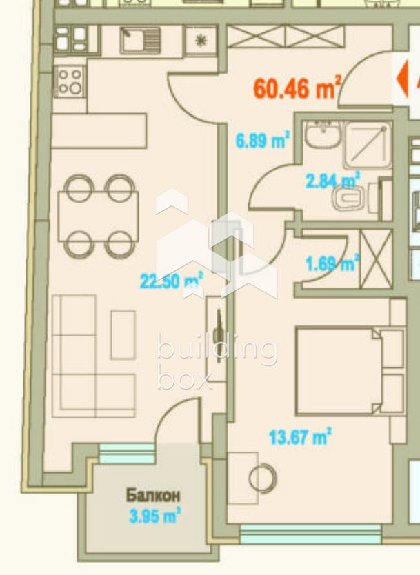 Двустаен апартамент до метростанция „Опълченска“ - 0