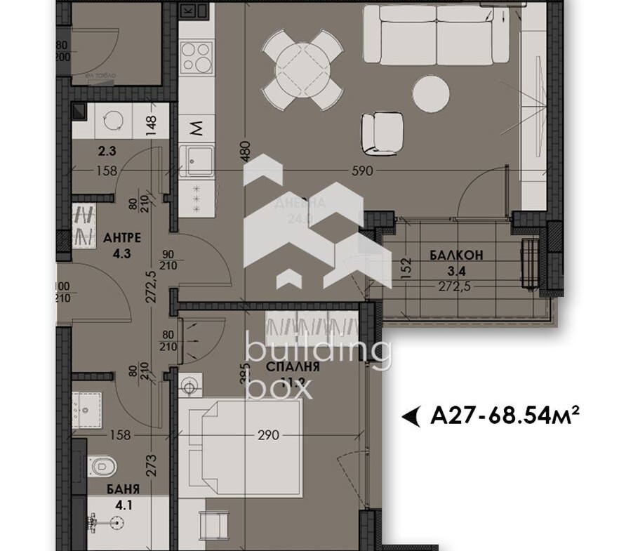 ДВУСТАЕН апартамент в новострояща се сграда в кв. Виница - 0