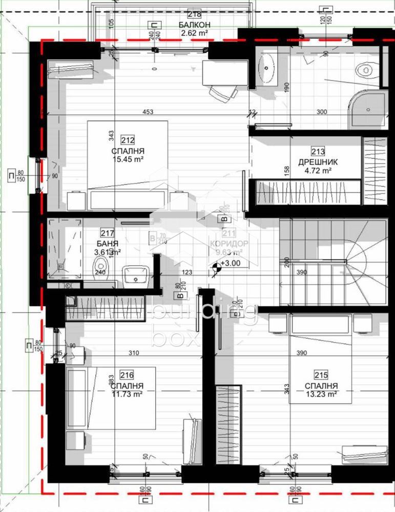 Редова къща в нов комплекс в село Белащица. - 0