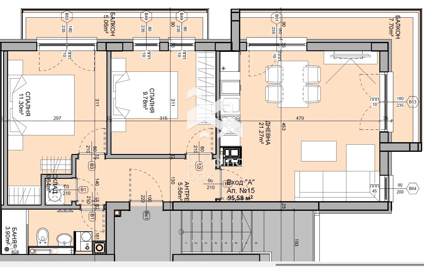 Тристаен апартамент - Манастирски Ливади-Изток - 0