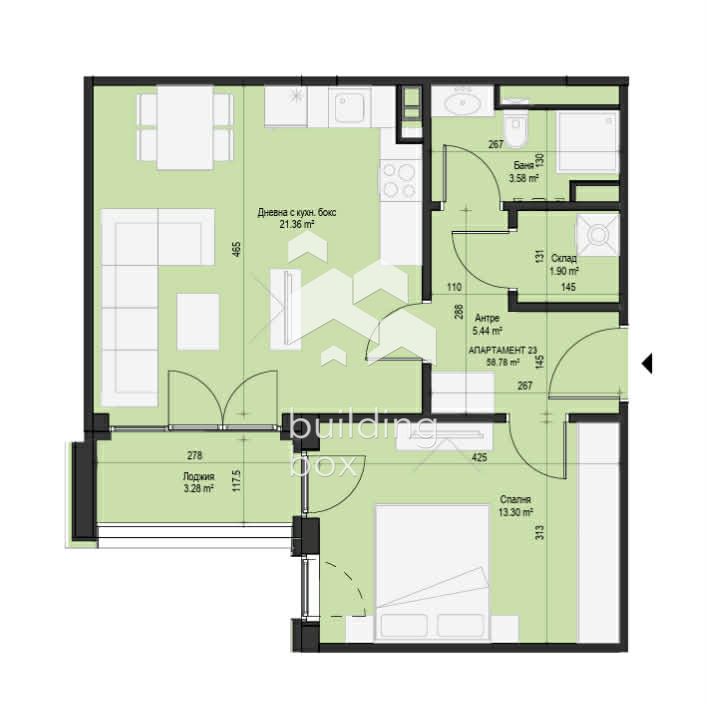 Двустаен апартамент в Младост 4 - 0