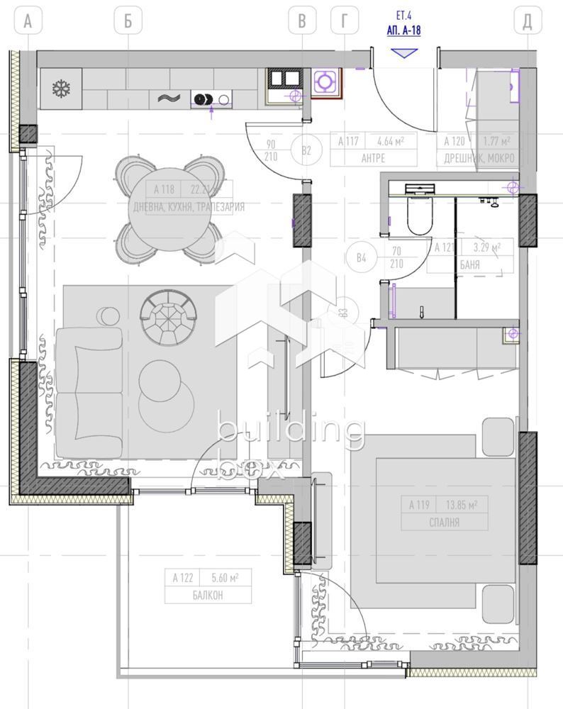 Двустаен апартамент в близост до „Южен парк“ - 0
