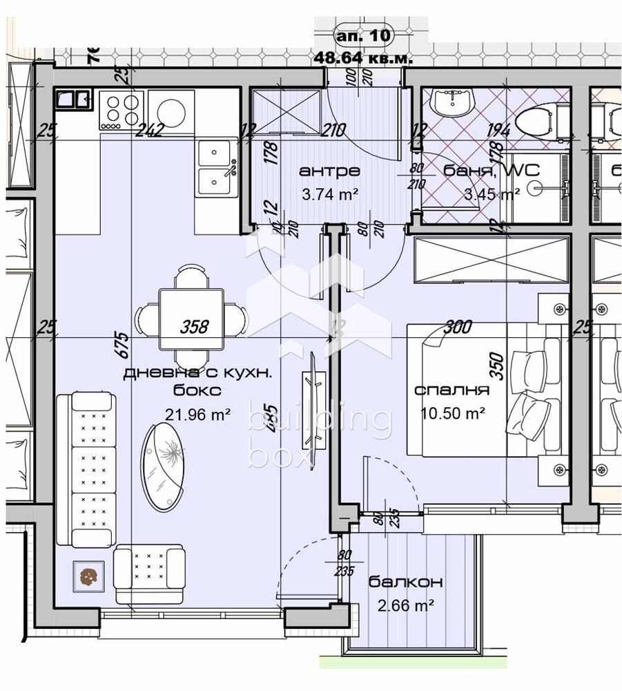 ЮЖЕН Двустаен в кв.Изгрев - 0
