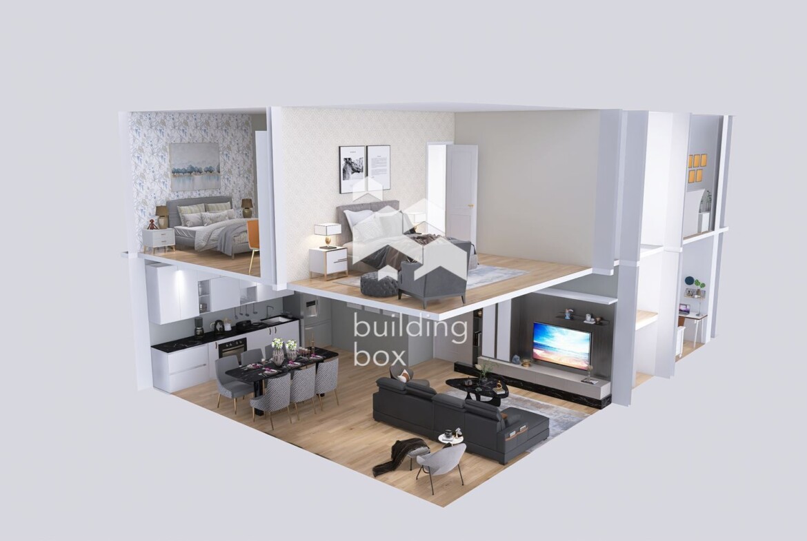 Двуетажна къща с сосбвен двор, гараж и паркомясто в к-с Harmony Living - 0