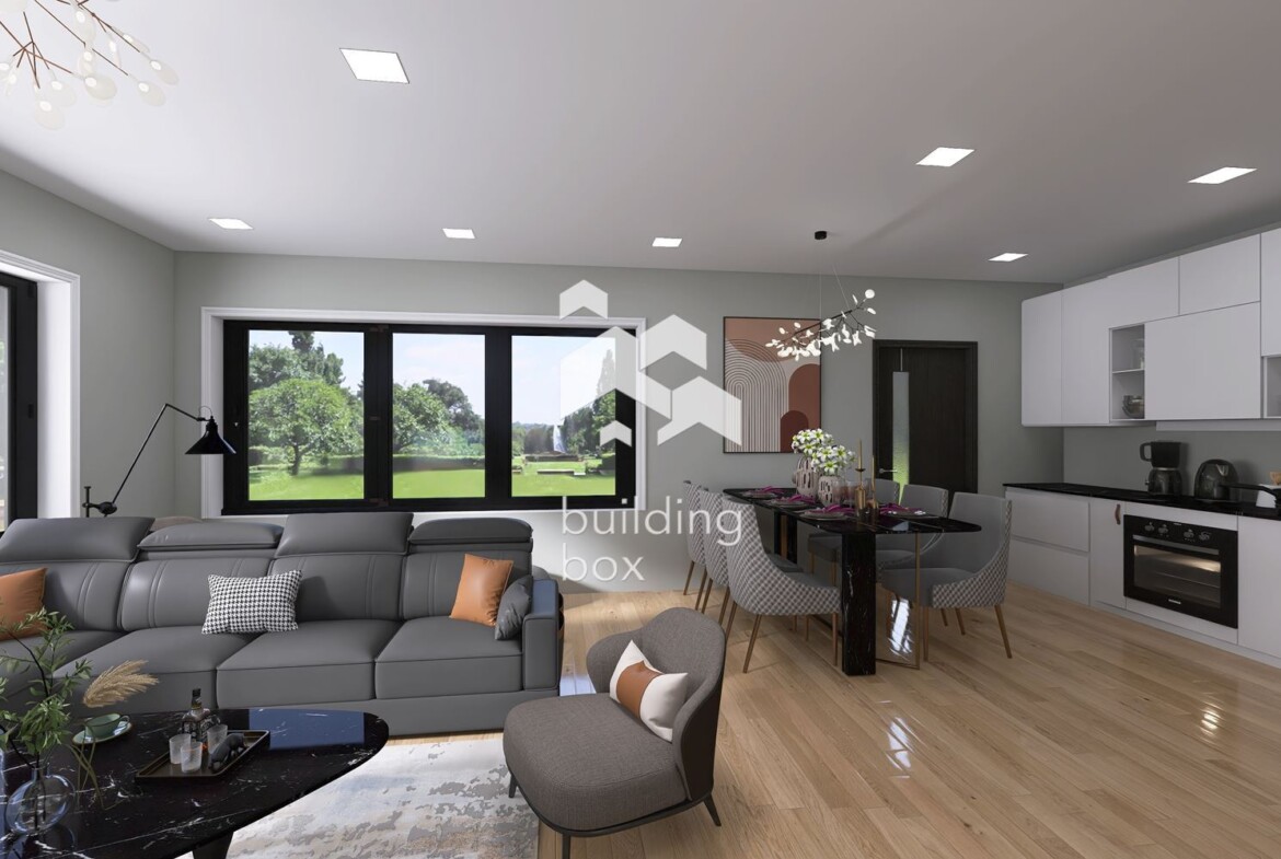 Двуетажна къща с сосбвен двор, гараж и паркомясто в к-с Harmony Living - 0