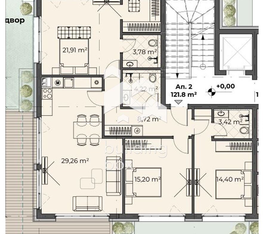Четиристаен апартамент с двор 186 м2 | 366 765 € с. Бистрица - 0
