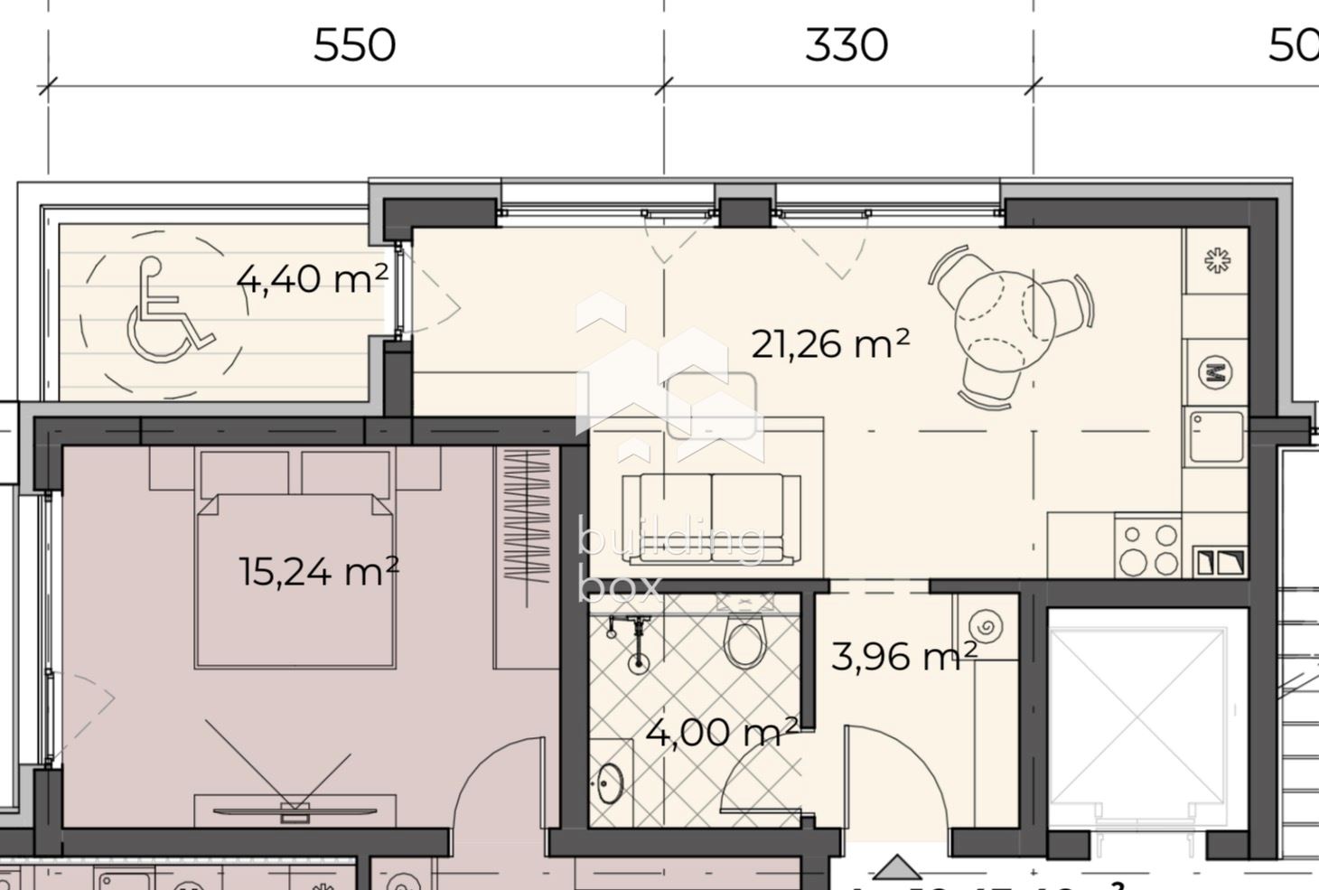 Едностаен апартамент в с. Бистрица за 117 993 € - 0