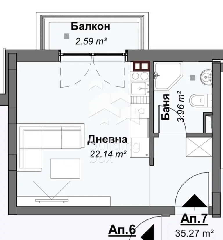 Едностаен Апартамент в центъра на с. Бистрица